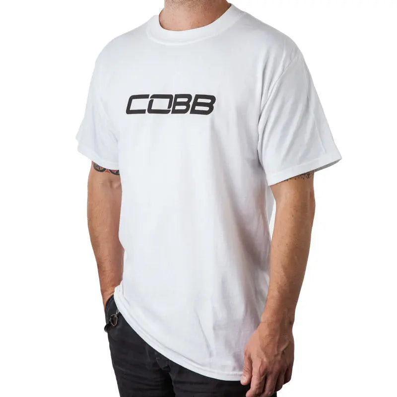 COBB Tuning Logo Mens White T-Shirt - XXL CO-WHITECOBB-XXL COBB