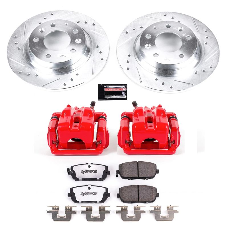 Power Stop 06-15 Mazda MX-5 Miata Rear Z26 Street Warrior Brake Kit w/Calipers PowerStop