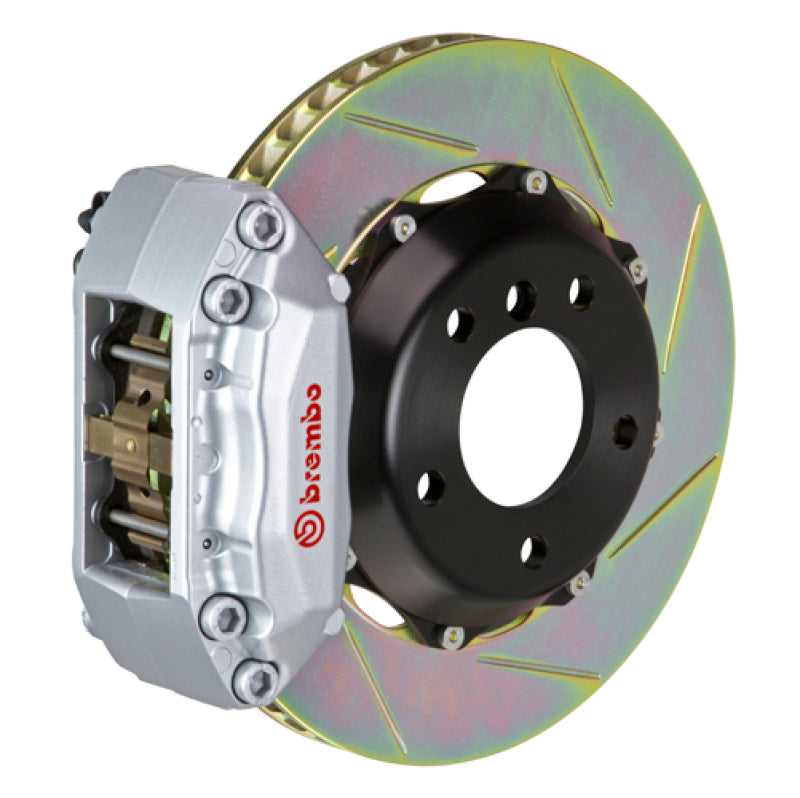 Brembo 00-05 IS300 Front GT BBK 4 Piston Cast 2pc 328x28 2pc Rotor Slotted Type-1-Silver Brembo
