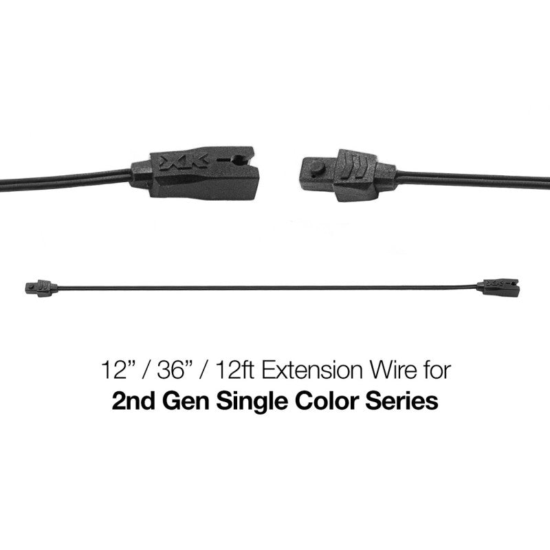XKGlow 2nd Gen 2pin Extension Wire for Single Color Series 36" - Part XK-2P-WIRE-36