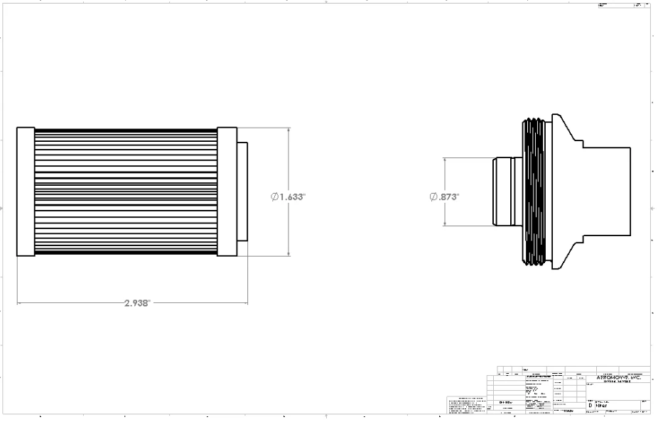 Aeromotive 12635 40 micron stainless mesh replacement fuel filter element