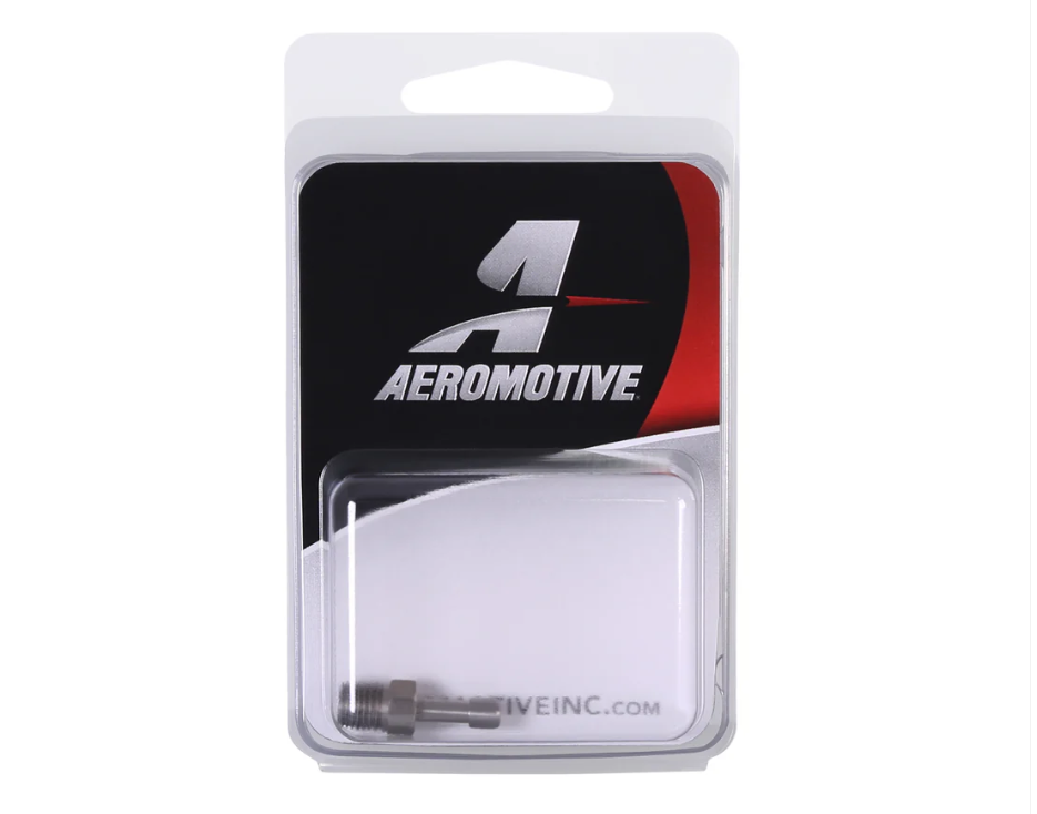 Aeromotive 15630 stainless 1/16 NPT to 5/32 hose barb vacuum boost fitting