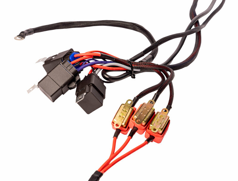 Aeromotive 16313 triple fuel pump wiring kit with relays and circuit breakers for high performance fuel pump systems