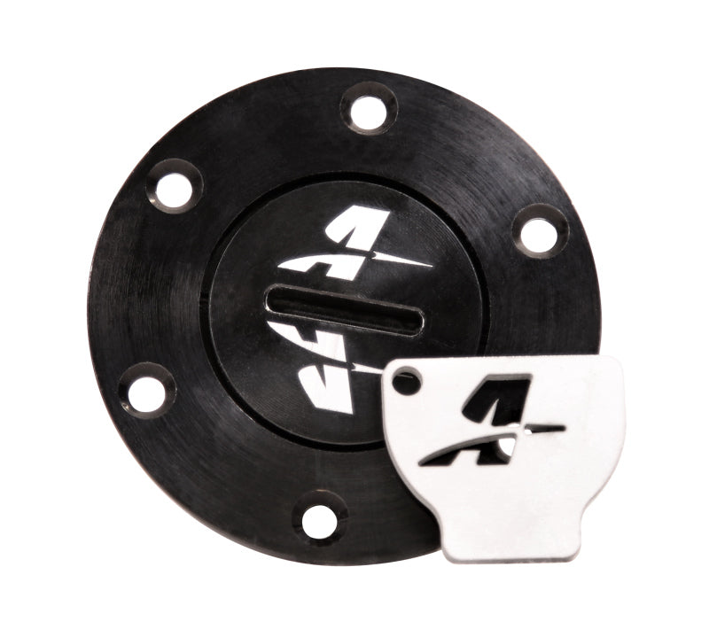 Aeromotive 18720 1.5 inch screw-on fuel fill cap black with key