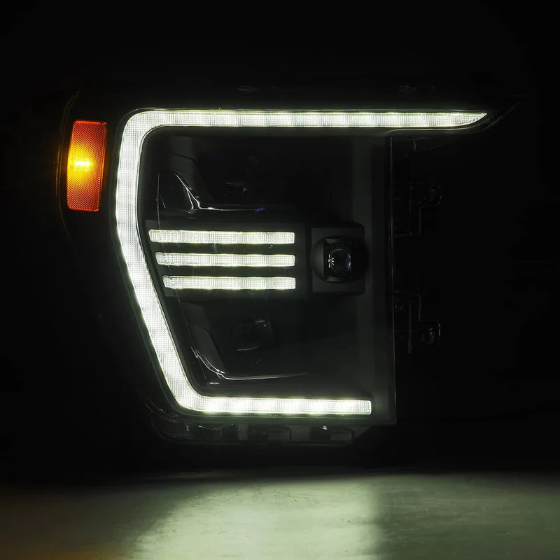 AlphaRex 880293 PRO-Series Headlights with White LED DRL On – Ford F-150