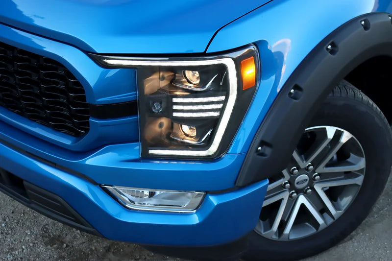 Installed AlphaRex PRO-Series 880293 Headlights on Ford F-150 (Angled Left)