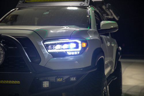 AlphaRex 880500 15-23 Dodge Charger NOVA LED Proj Headlights Alpha-Blk w/Actv Light & Seq.Sig / SB DRL AlphaRex