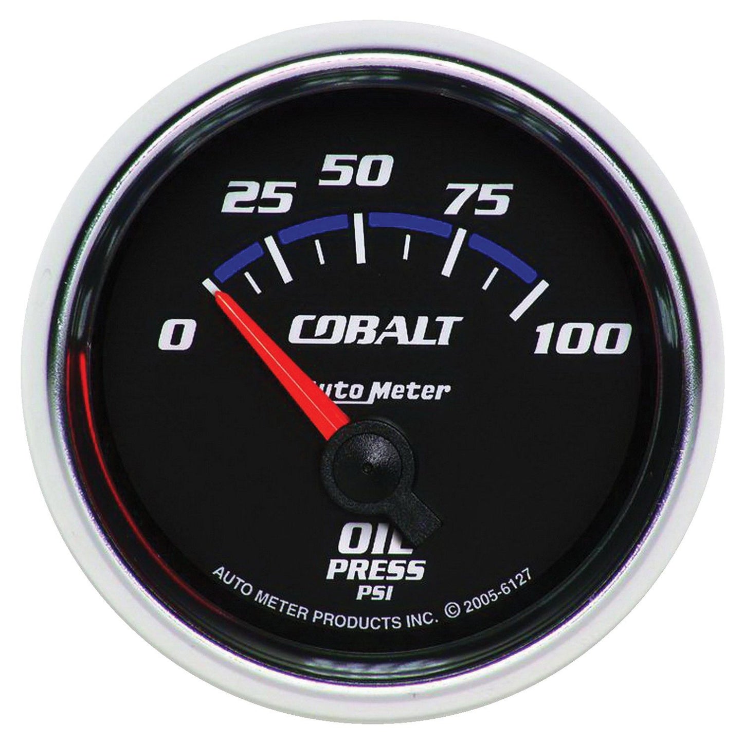 AutoMeter Cobalt Air‑Core Oil Pressure Gauge | 2‑1/16″ / 0‑100 PSI | SKU: 6127