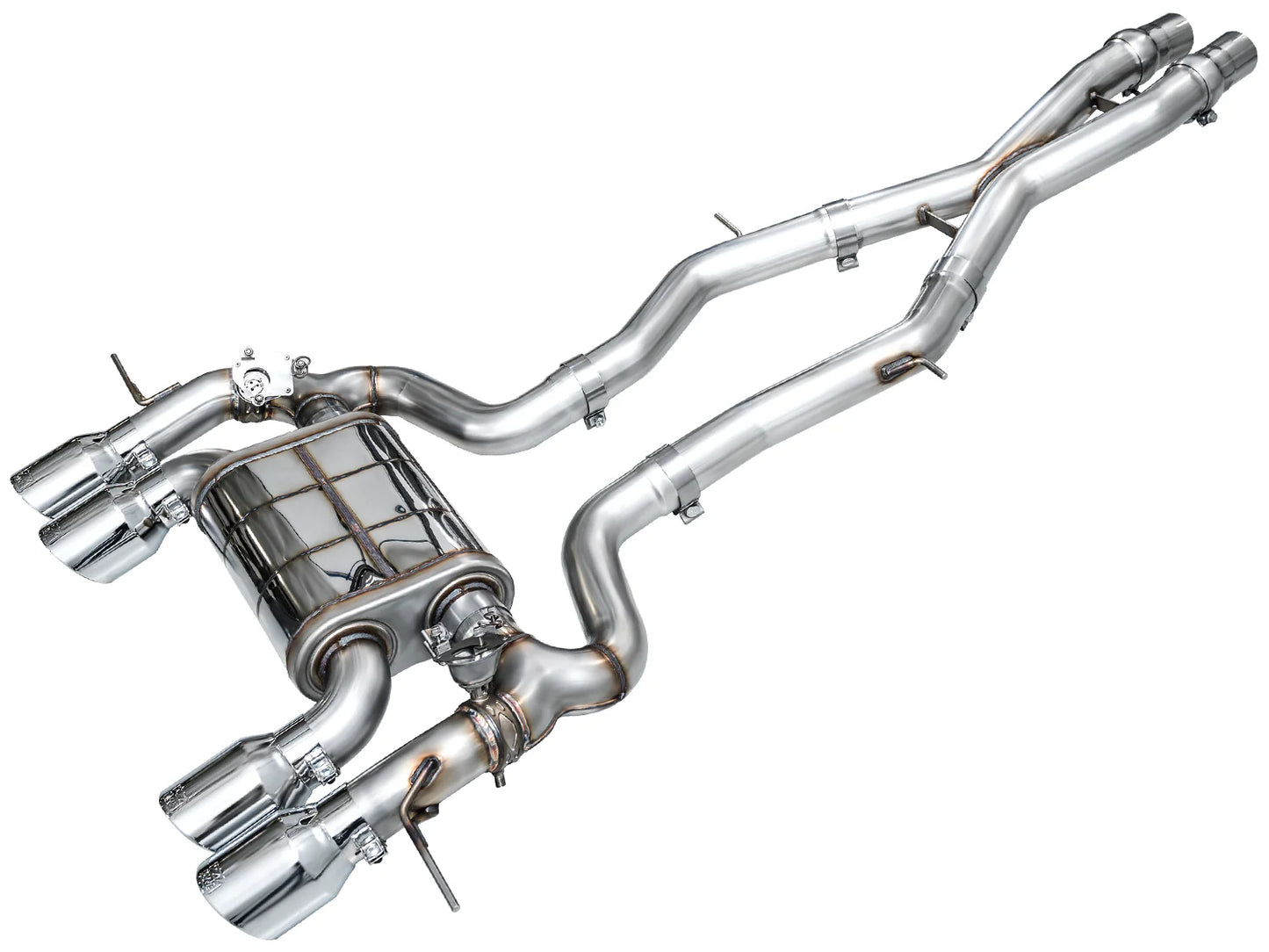 AWE SwitchPath™ Exhaust for BMW G87 M2 - Chrome Silver Tips (SKU: 3025-42487)