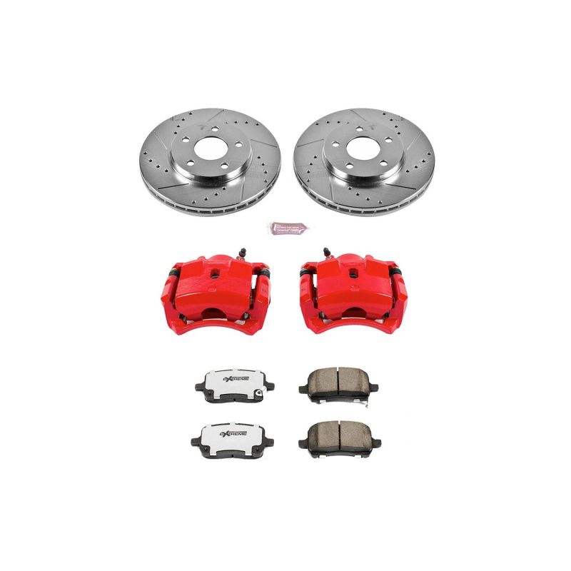 Power Stop 04-08 Chevrolet Malibu Front Z26 Street Warrior Brake Kit w/Calipers PowerStop