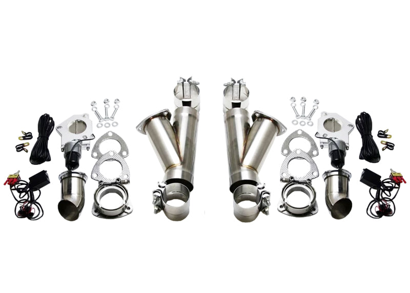 Granatelli 2.25in Stainless Steel Electronic Dual Exhaust Cutout w/Slip Fit & Band Clamp Granatelli Motor Sports
