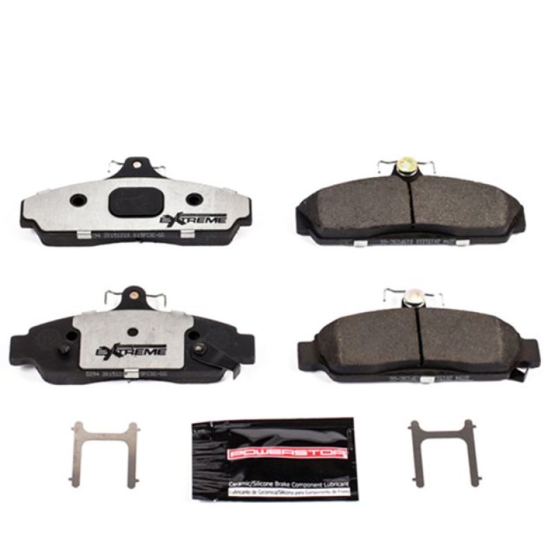 Power Stop 84-87 Chevrolet Corvette Front Z26 Extreme Street Brake Pads w/Hardware PowerStop