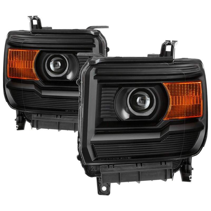 xTune 14-15 GMC Sierra 1500 OEM Style Halogen Headlights - Black (HD-JH-GS14-AM-BK) SPYDER