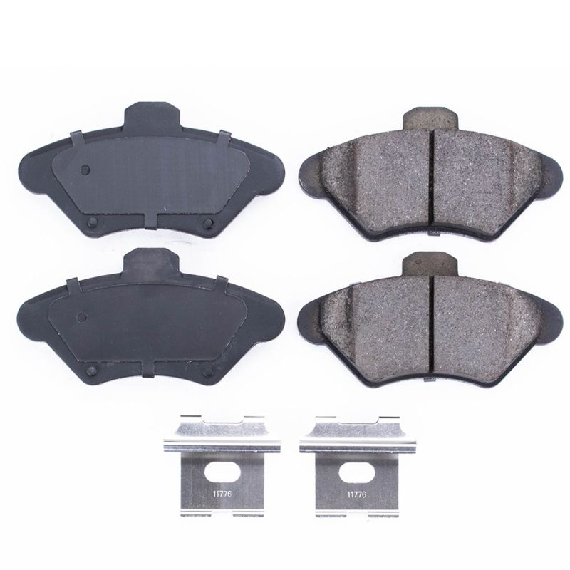 Power Stop 94-98 Ford Mustang Front Z17 Evolution Ceramic Brake Pads w/Hardware PowerStop