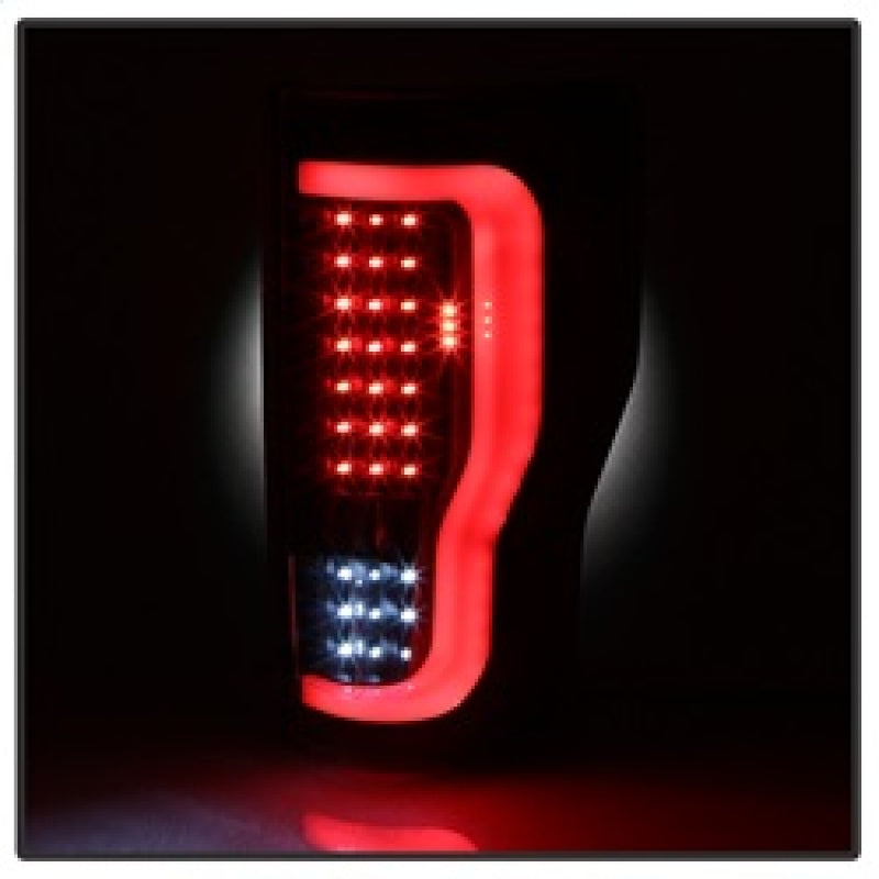 xTune 17-18 Ford F-250 Super Duty (Excl LED Models) LED Tail Lights - Black (ALT-ON-FS17-LBLED-BK) SPYDER