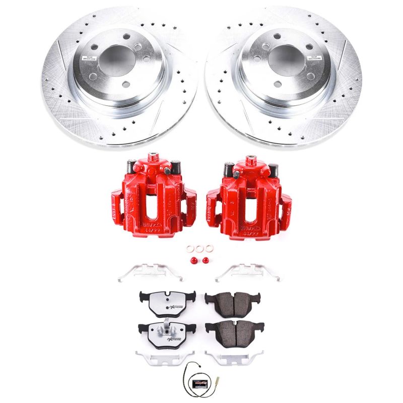 Power Stop 11-13 BMW 335i Rear Z26 Street Warrior Brake Kit w/Calipers PowerStop