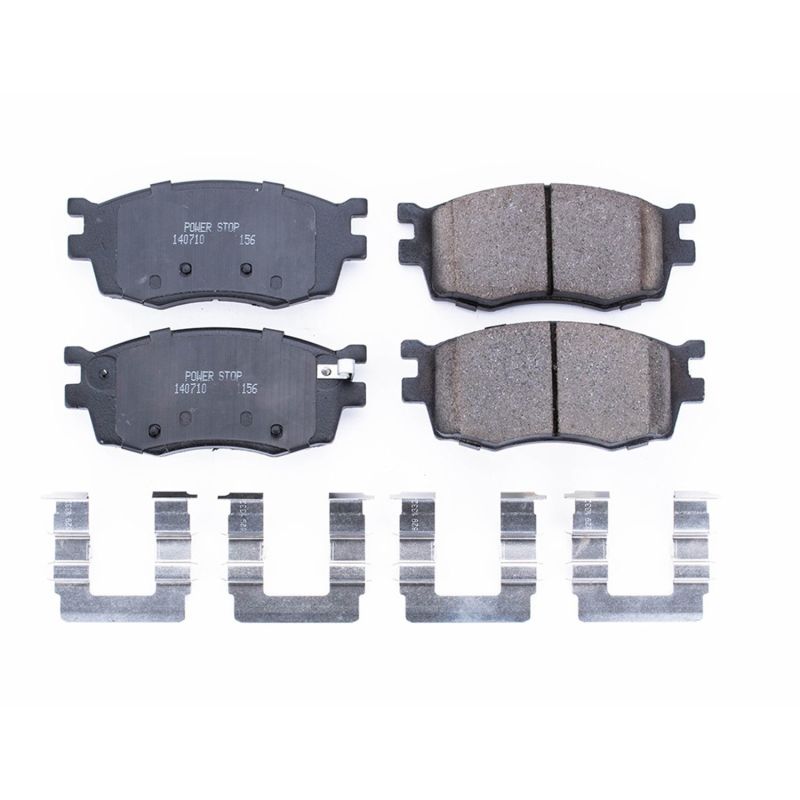 Power Stop 06-11 Hyundai Accent Front Z17 Evolution Ceramic Brake Pads w/Hardware PowerStop