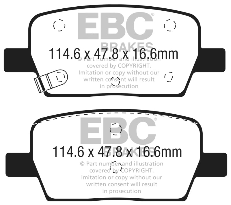 EBC Ultimax2 Rear Brake Pads - UD1914 EBC