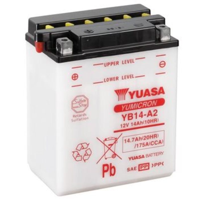 Yuasa YB14L-A2 Yumicron CX 12 Volt Battery Yuasa Battery
