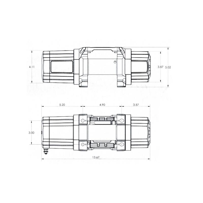 Superwinch SP 45SR Winch w/ Synthetic Rope - Graphite