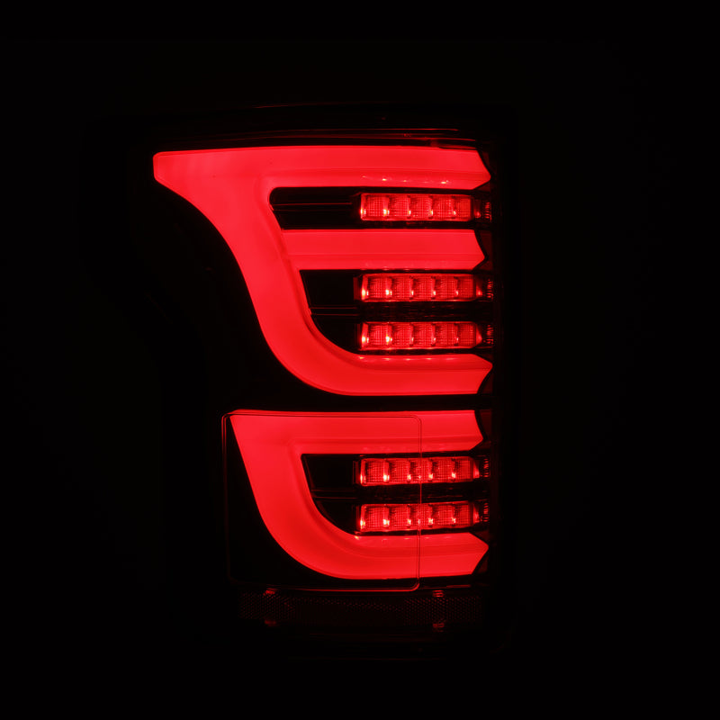AlphaRex 652030 15-20 Ford F150 Luxx-Series LED Tail Lights Alpha-Black