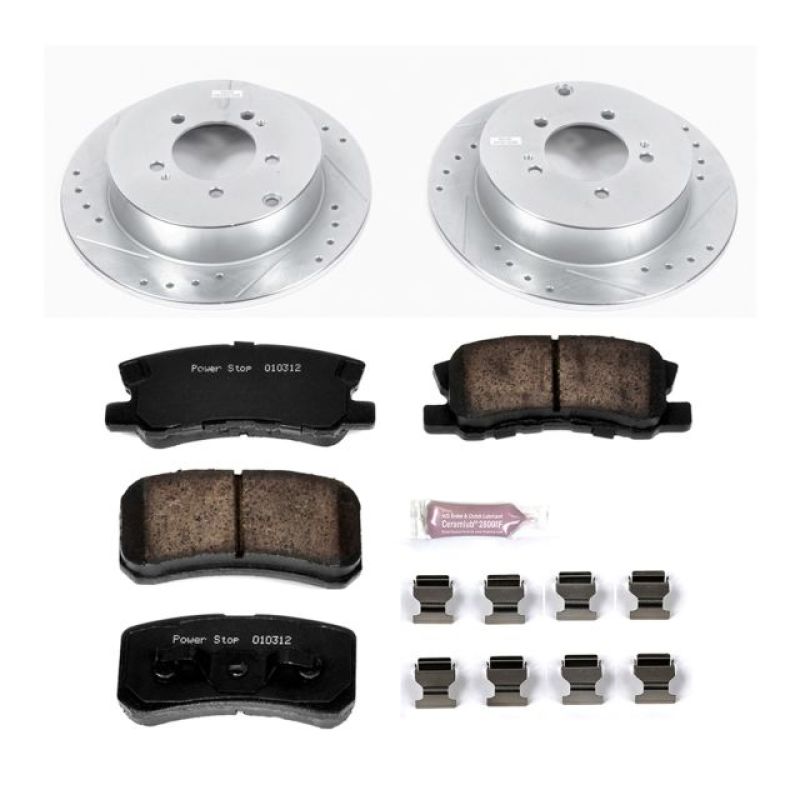 Power Stop 09-15 Mitsubishi Lancer Rear Z23 Evolution Sport Brake Kit PowerStop