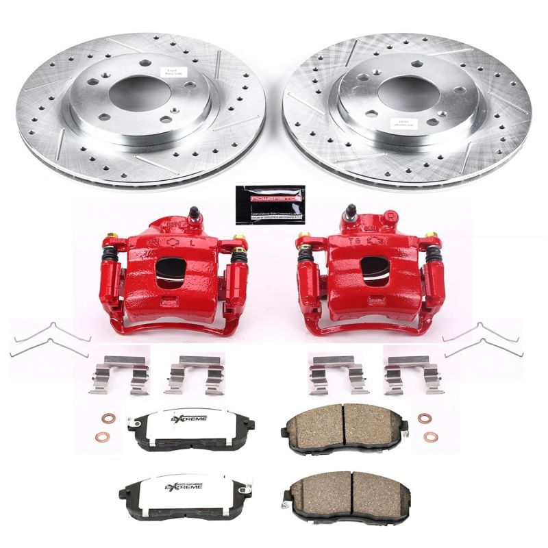Power Stop 1999 Nissan Maxima Front Z26 Street Warrior Brake Kit w/Calipers PowerStop