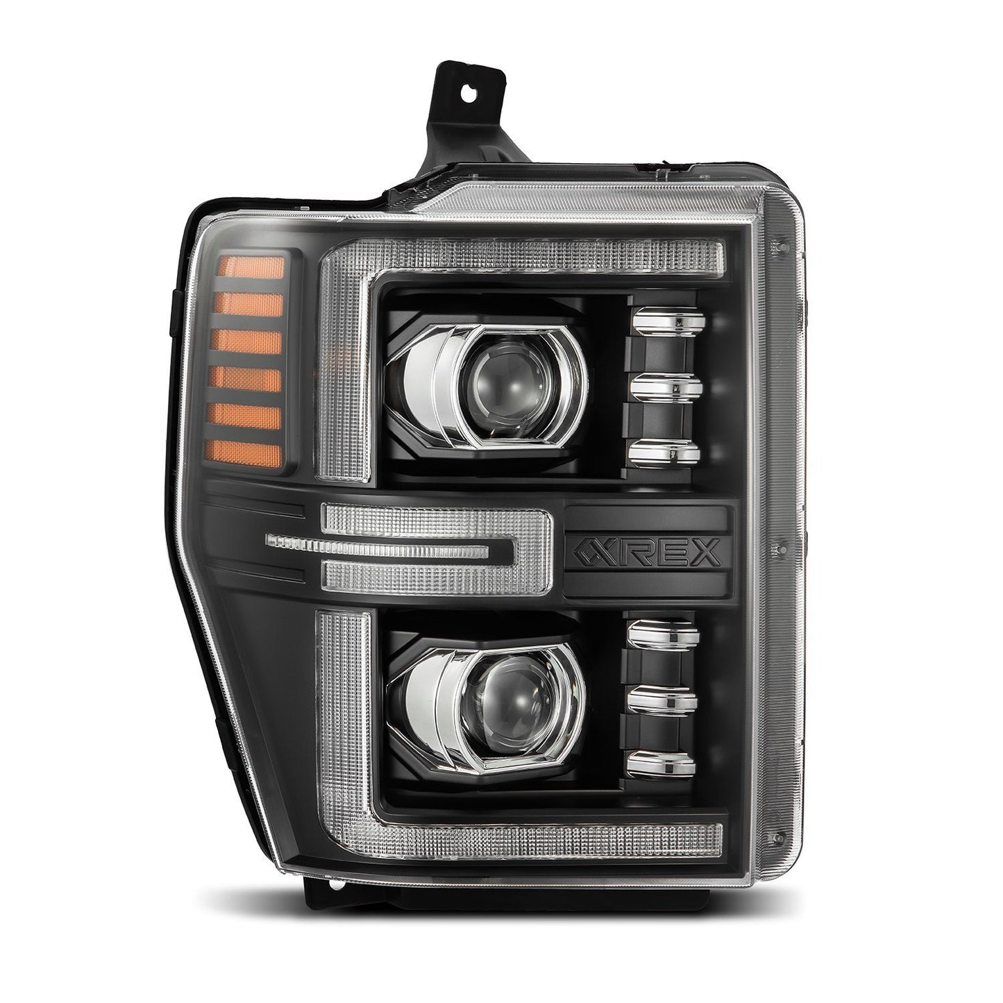 AlphaRex 880312 08-10 Ford Super Duty/Excursion LUXX-Series LED Projector Headlights Black - 880312