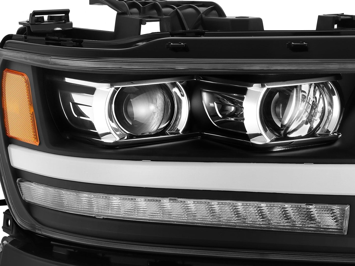 AlphaRex 19-23 Ram 1500 PRO-Series Halogen Projector Headlights Jet Black - 880513 AlphaRex