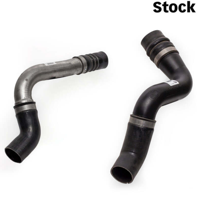 Banks Power 26006-PC red boost tube upgrade kit for 2019-2024 Ram 2500 3500 6.7L Cummins compared to stock pipes