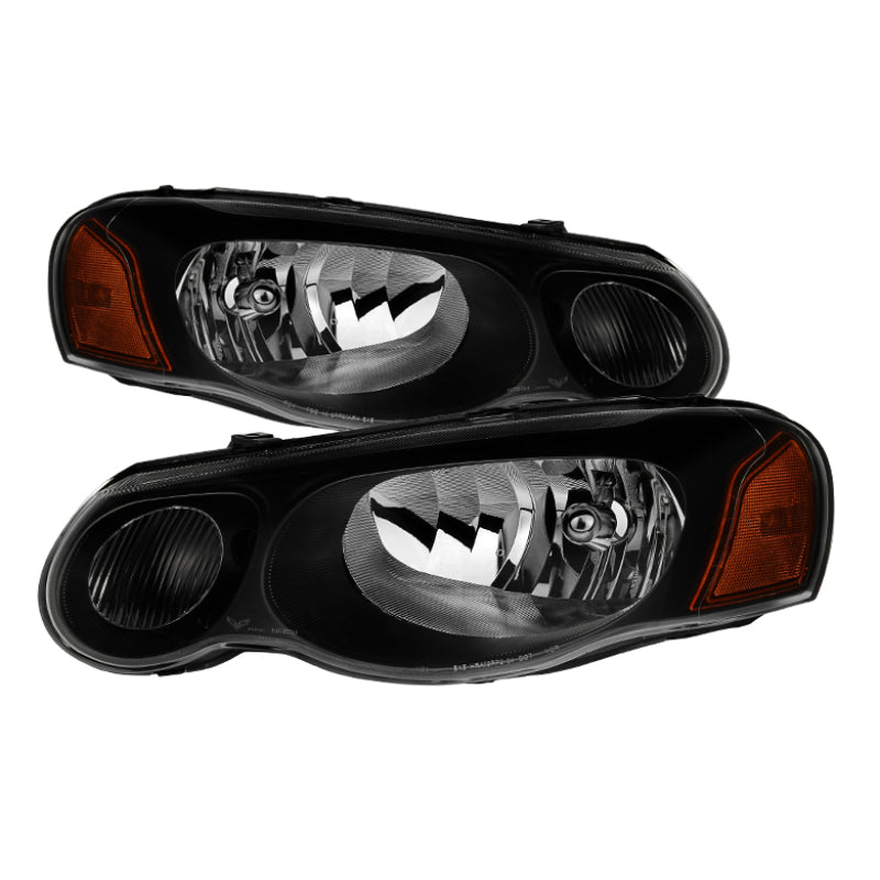 Xtune Chrysler Sebring Convertible & Sedan 04-06 OEM Style Headlights Black HD-JH-CHRSE04-4D-AM-BK SPYDER