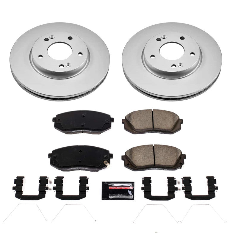 Power Stop 2022 Hyundai Kona Front Z17 Coated Brake Kit PowerStop