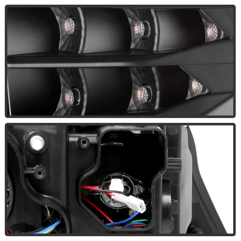 Spyder 09-12 BMW E90 3-Series 4DR Projector Headlights Halogen - LED - Black - PRO-YD-BMWE9009-BK SPYDER
