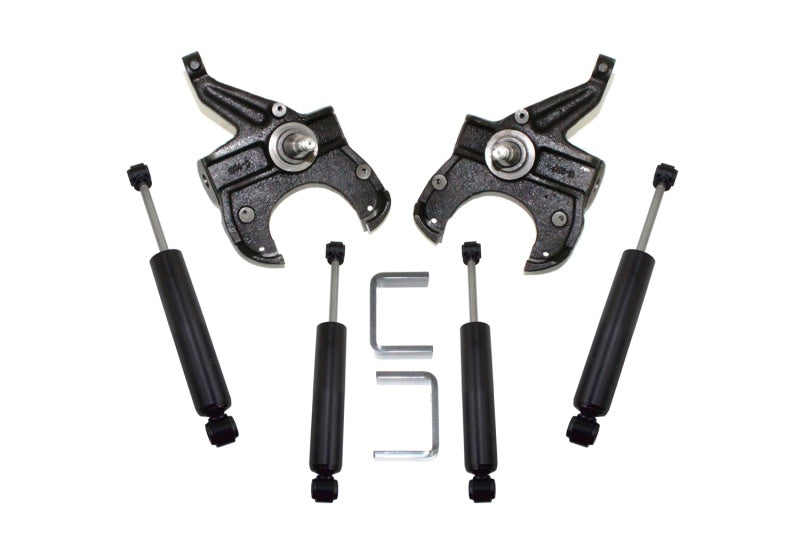 MaxTrac 73-87 Chevrolet C10 2WD 2.5in/5in Lowering Spindle Kit (1in Rotor)
