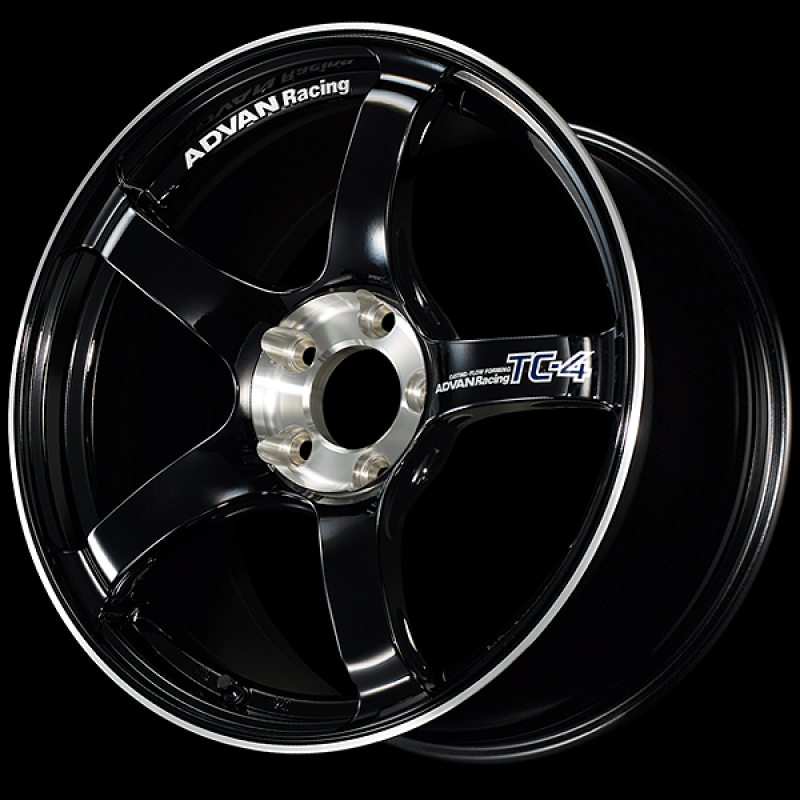 ADVAN Racing TC-4 SE 18x8.5 +37 5x114.3 Wheel - Gloss Black & Diamond Cut - YADS8H37EBF