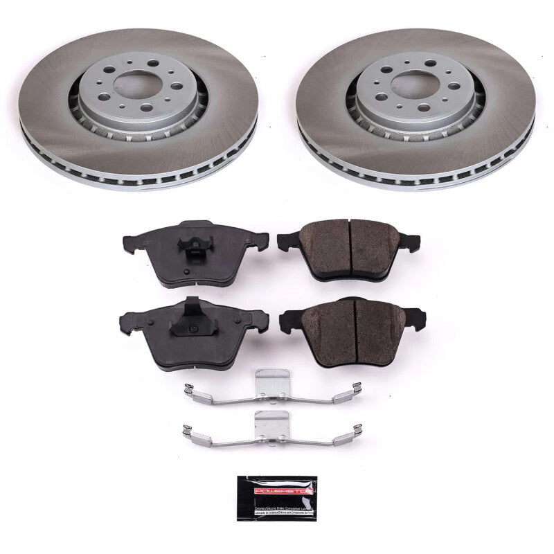 Power Stop 03-14 Volvo XC90 Front Semi-Coated Rotor Kit PowerStop