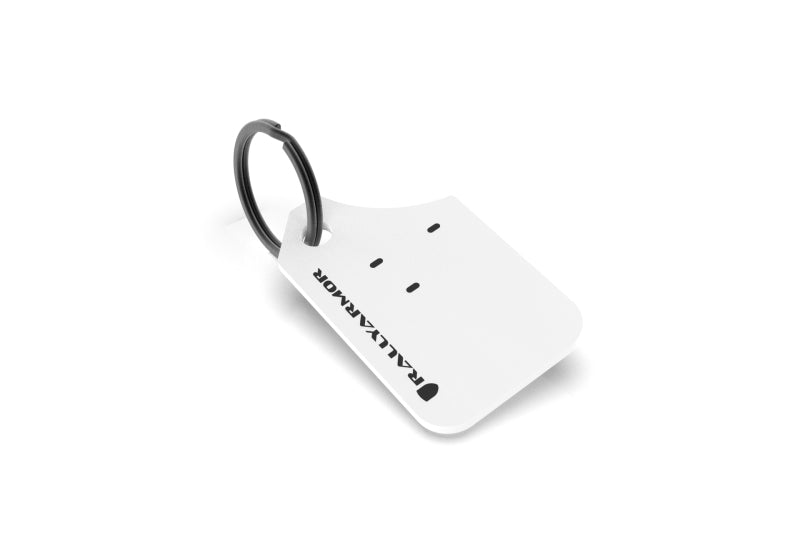 Rally Armor Key Chain - White Rally Armor