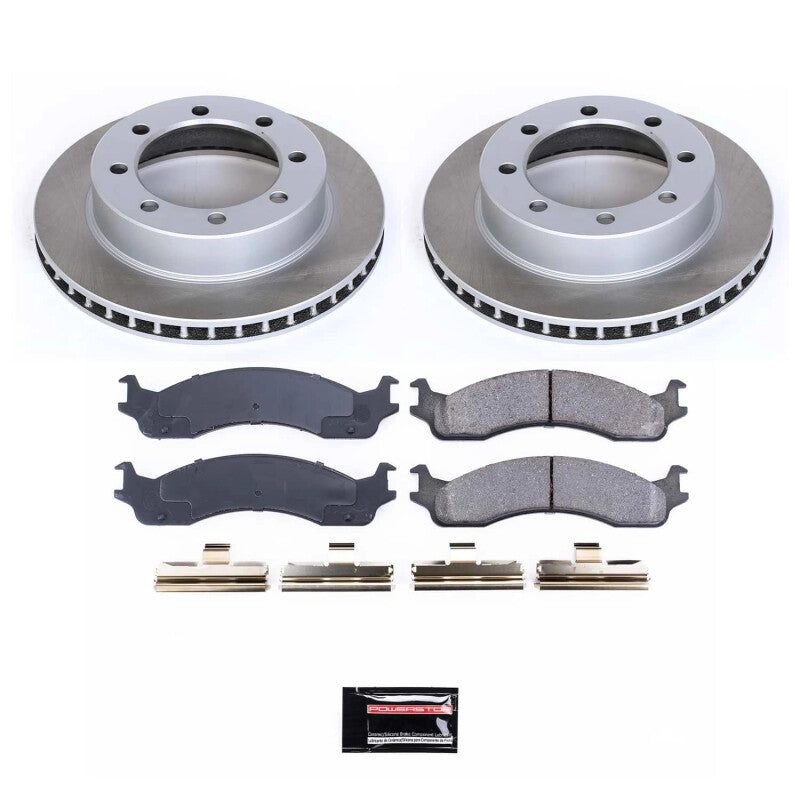 Power Stop 95-97 Ford F-350 Front Semi-Coated Rotor Kit PowerStop