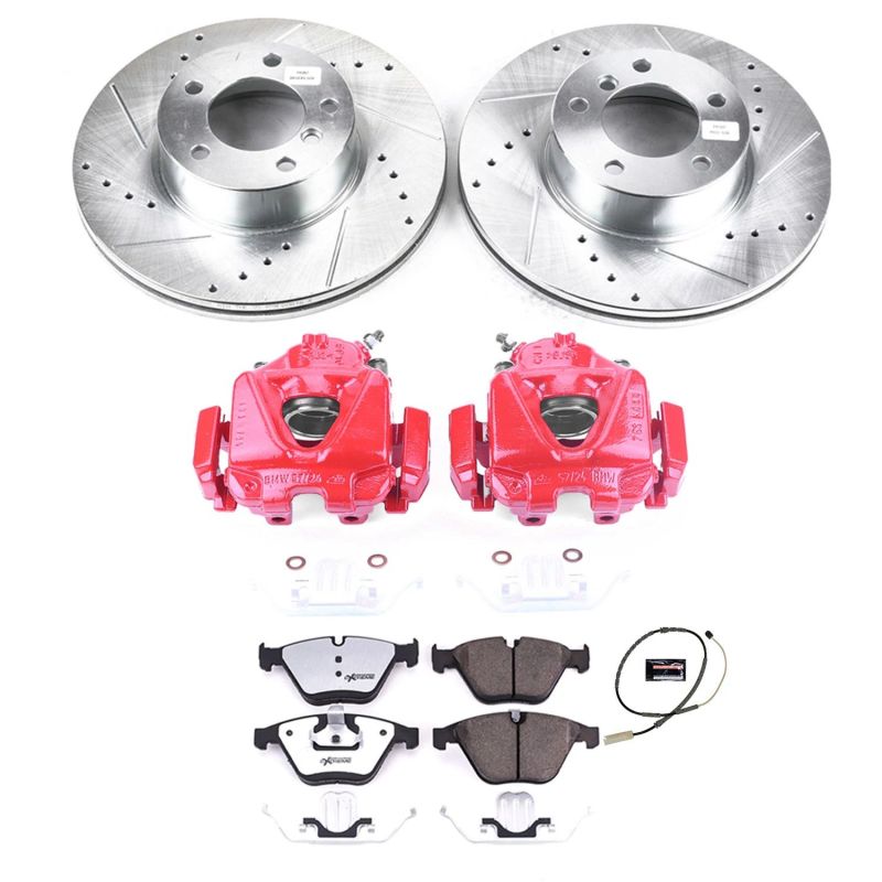 Power Stop 13-15 BMW X1 Front Z26 Street Warrior Brake Kit w/Calipers PowerStop