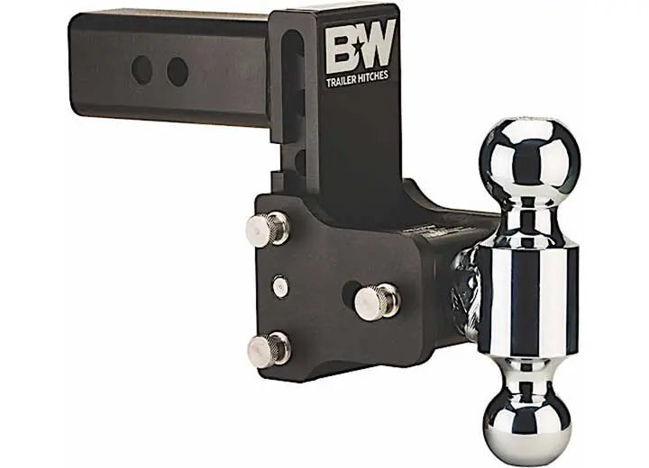 B&W Tow & Stow TS20037B adjustable ball mount with 2.5 inch shank and dual ball