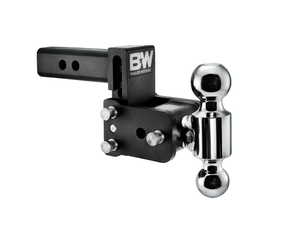B&W TS10033B Tow and Stow adjustable dual ball mount with 2 inch shank and 3 inch drop