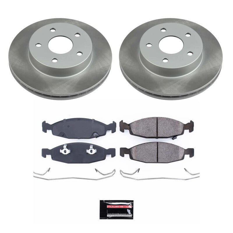 Power Stop 99-02 Jeep Grand Cherokee Front Semi-Coated Rotor Kit PowerStop