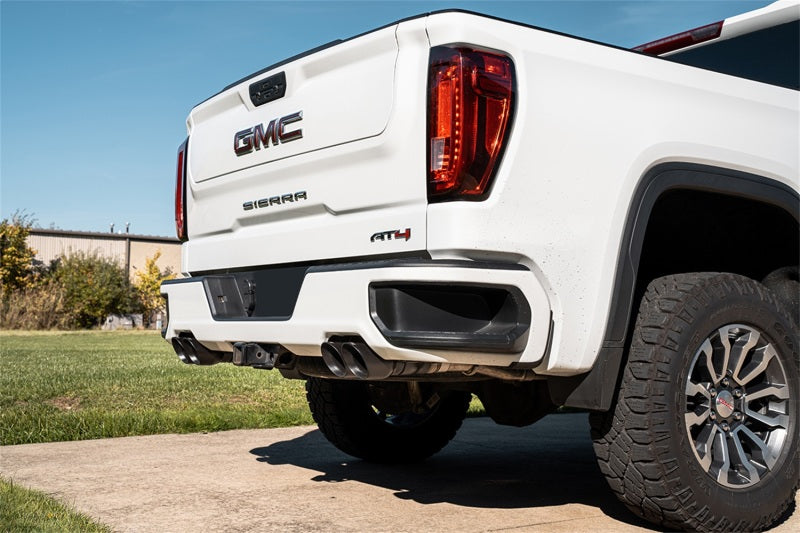 Corsa 19-23 GMC Sierra 1500 Cat-Back Dual Rear Exit with Twin 4in Black Powder Coated Pro-Series Tips CORSA Performance