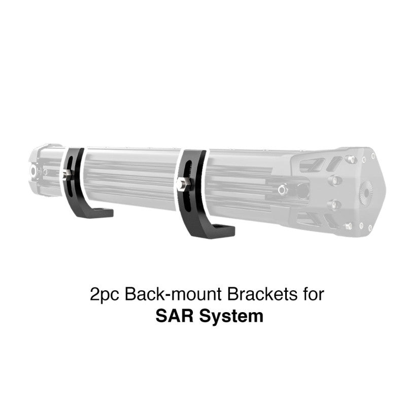 XKGlow 2pc Back Mount Brackets for SAR Search Light Bars - Part XK-SAR-BRC