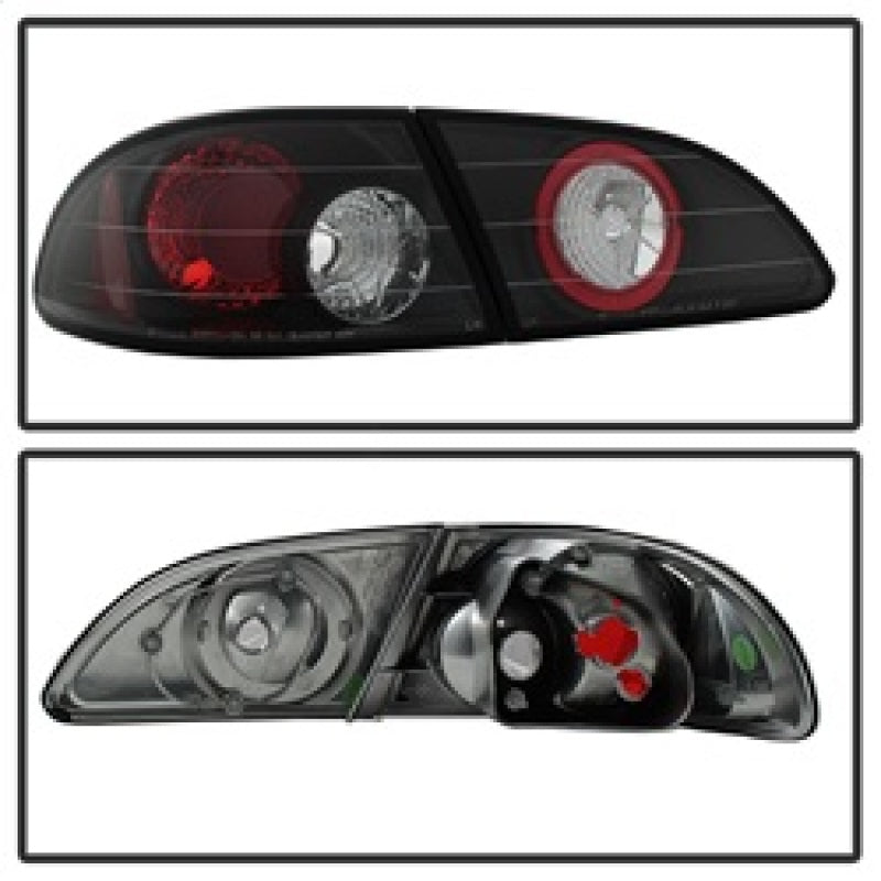 Spyder Toyota Corolla 98-02 Euro Style Tail Lights Black ALT-YD-TC98-BK SPYDER