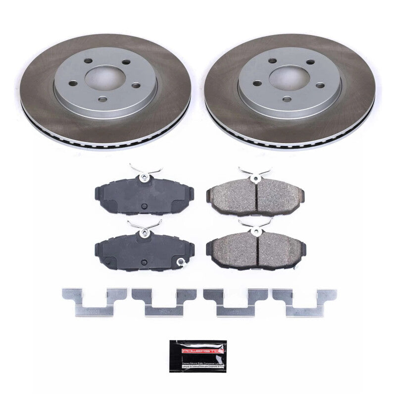 Power Stop 11-14 Ford Mustang Rear Semi-Coated Rotor Kit PowerStop