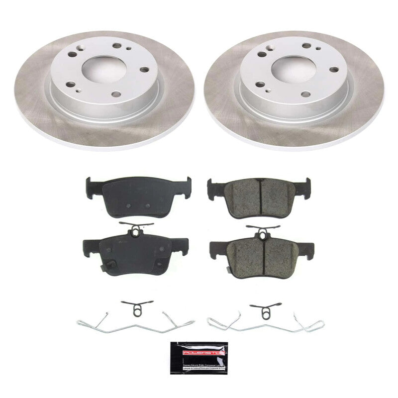 Power Stop 19-22 Honda Insight Rear Semi-Coated Rotor Kit PowerStop