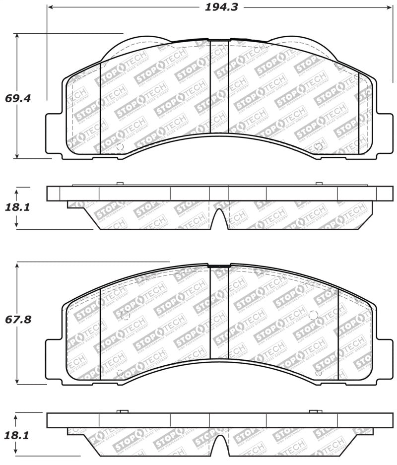 StopTech Street Disc Brake Pads - 305.14140 Stoptech