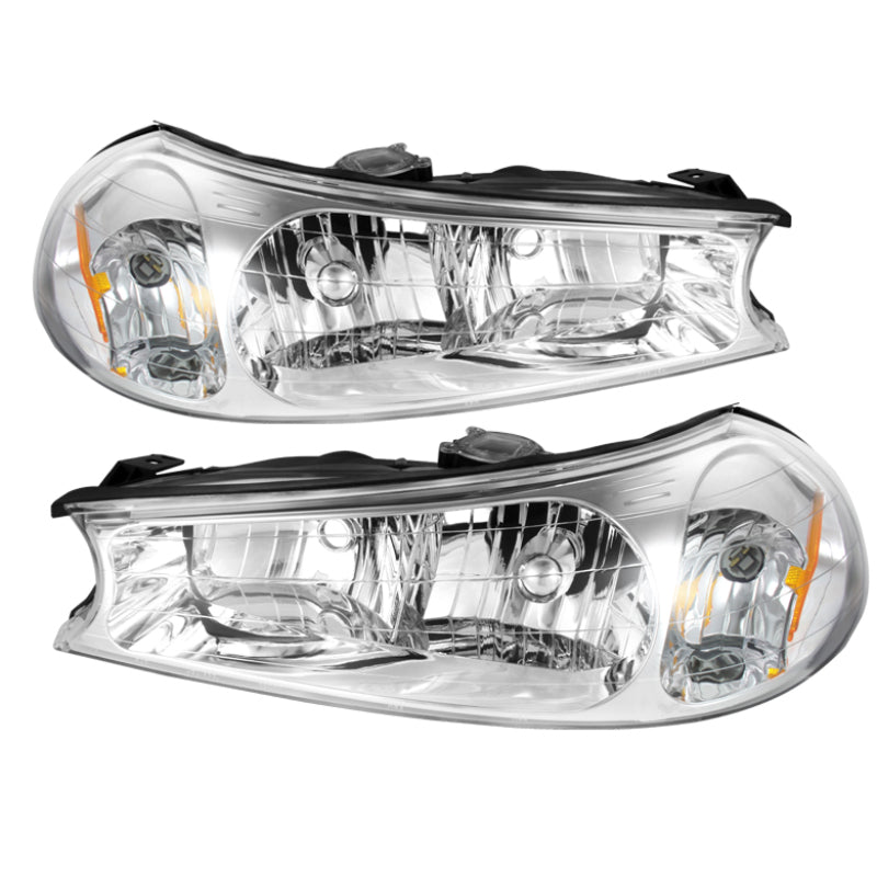 Xtune Ford Contour 98-00 Crystal Headlights Chrome HD-JH-FCON98-C SPYDER
