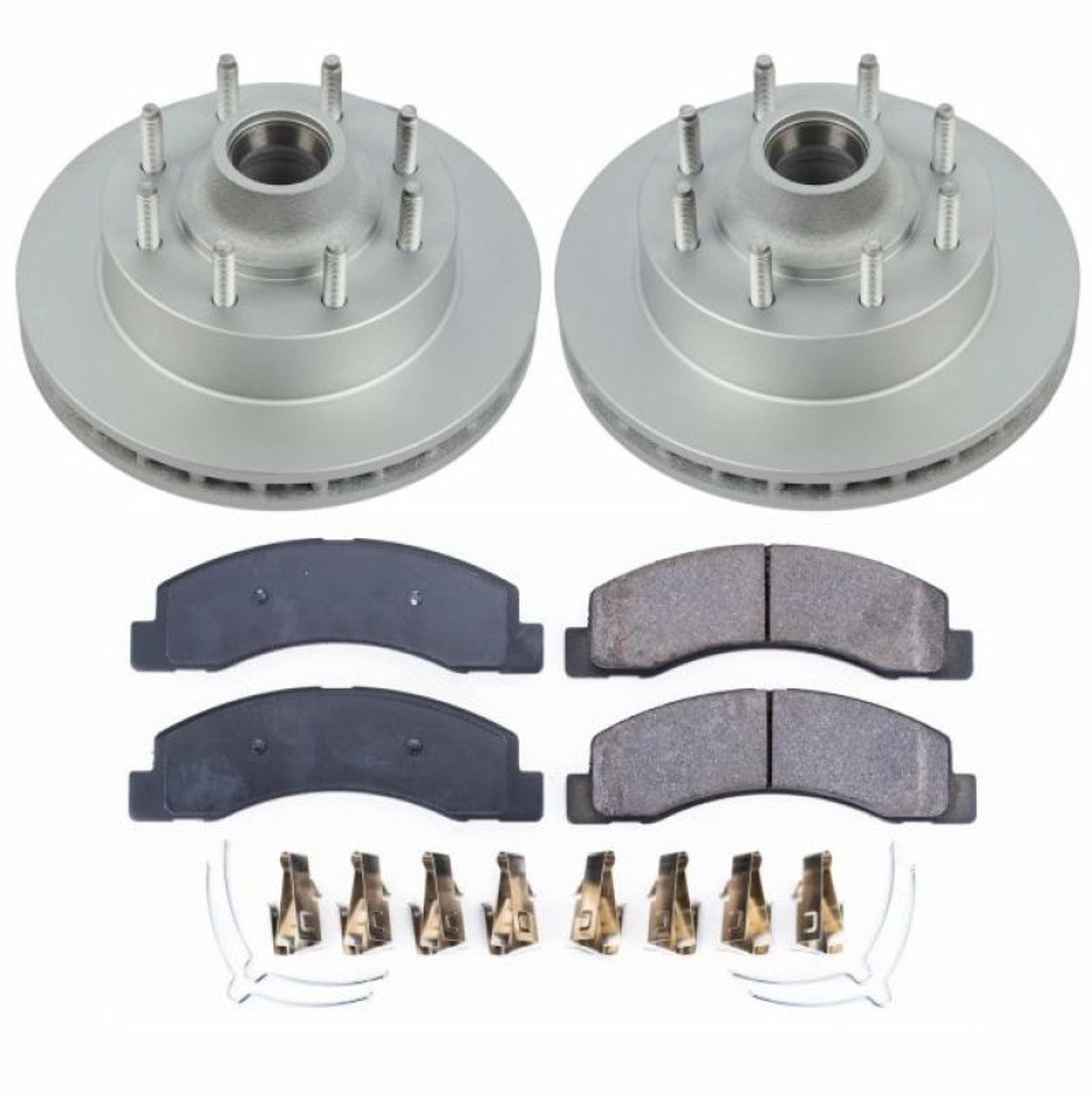 Power Stop 99-02 Ford F-350 Super Duty Front Z17 Coated Brake Kit